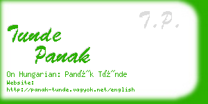 tunde panak business card